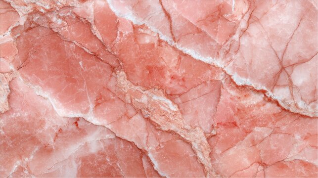 A close-up of a pink marble surface with intricate patterns and a smooth texture.