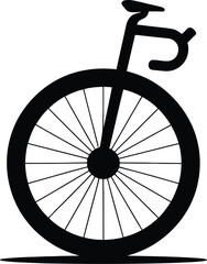 Fototapeta premium Dynamic race bike front wheel graphic silhouette
