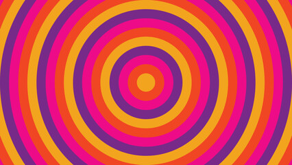 Vibrant Concentric Circles in Retro Style Background Illustration Colorful and eyecatching design with a vintage feel perfect for creative projects