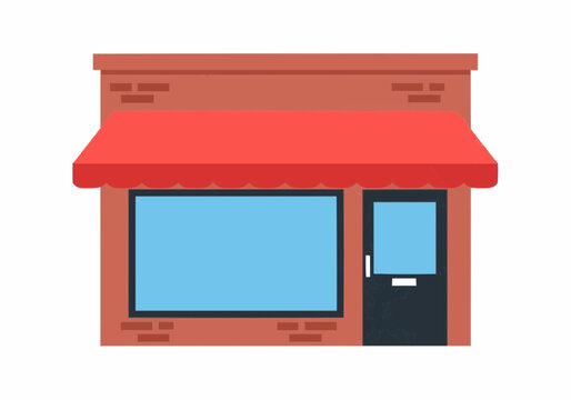Charming local storefront illustration celebrating small business saturday for community shopping