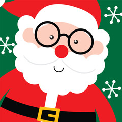 cartoon santa claus greeting card design