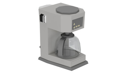 Coffee maker ready for brewing coffee at home in the kitchen