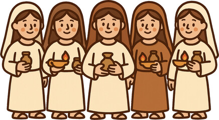 Wise Virgins with Oil