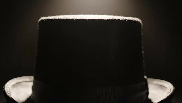 national hat day elegant top under spotlight dark background