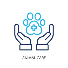 Animal care thin line icons. Original vector illustration.