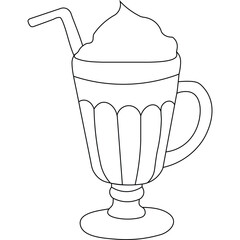 Hot Chocolate Mug Outline 