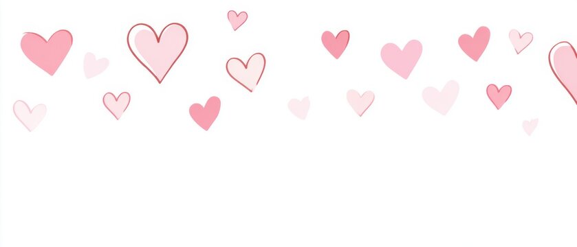 Floating Hearts: Delicate pink hearts float across the frame, a simple yet elegant display of affection. Capturing the feeling of love, warmth, and the beauty of simplicity. 