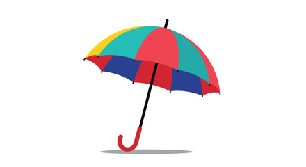 Obraz premium A colorful umbrella providing shelter from the elements on a bright day.