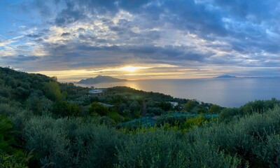sunset over the ocean