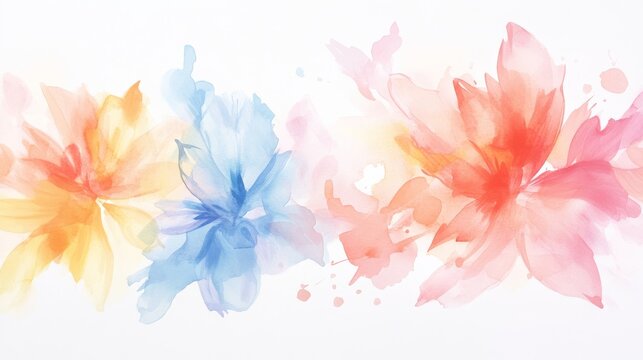 24.Contemporary floral abstraction with a mix of delicate hand-drawn botanical elements and watercolor splashes, seamlessly blending artful brush strokes with elegant floral motifs.