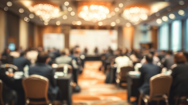 Soft Focus Business Conference - Gentle blur effect of a business conference or seminar setting. High quality