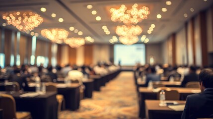 Soft Focus Business Conference - Gentle blur effect of a business conference or seminar setting. High quality
