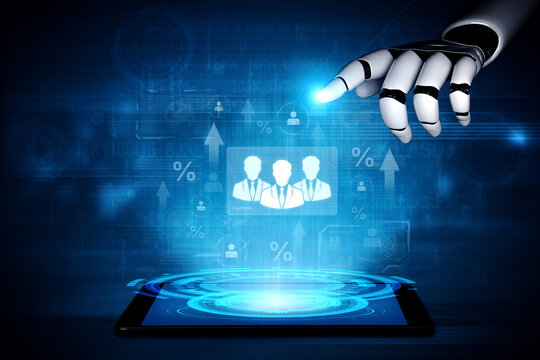 AI assistant processes human resources analytics to evaluate team performance. This smart system visualizes workforce metrics, tracking business growth and employee development. Fermion