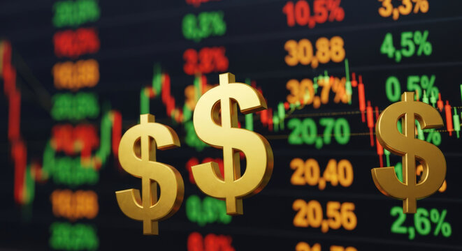 Dollar Sign Currency Exchange and Global Finance A Visual Representation of Market Fluctuations and Economic Indicators in International Trade