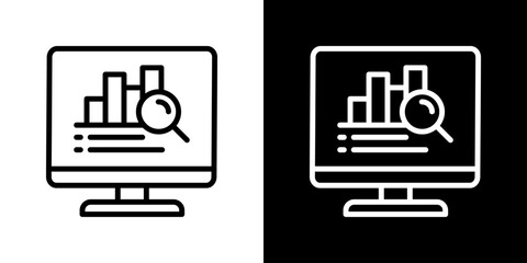 Statistic Icon Line Style Vector Illustration 