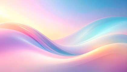 Bright Pastel Abstract Wave Background with Soft Light and Colorful Gradient