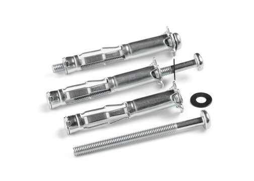 Anchor bolts for hollow walls isolated on white background