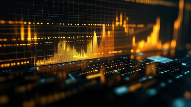 Financial data analysis stock market charts and graphs financial trading background