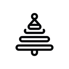 Stylized christmas tree holiday icon