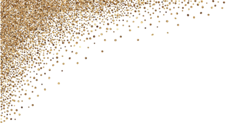 Gold glitter stars abstract background isolated on Transparent Background