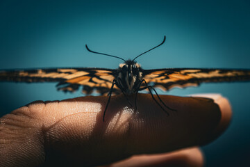 butterfly on hand