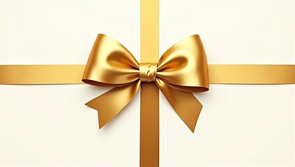 Fototapeta premium golden ribbon with bow
