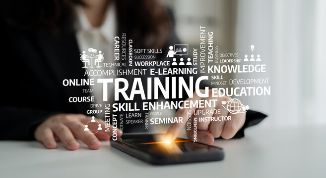 Visual representation of training and skill enhancement, showcasing education and knowledge development through digital platforms and collaborative learning experiences. Tessel
