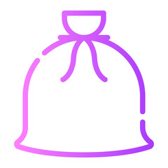 christmas bag gradient icon