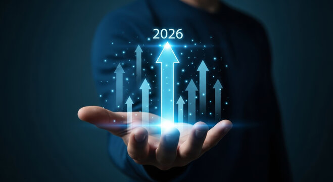 2026 financial goals business goals finance growth arrow upward success planning strategy investment vision innovation opportunity future