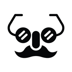Obraz premium fun glasses solid icon illustration vector graphic.eps