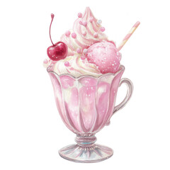 Sweet Sundae Delight: Indulge in the whimsical charm of a beautifully crafted sundae, a symphony of flavors and textures artfully arranged in a delicate glass.