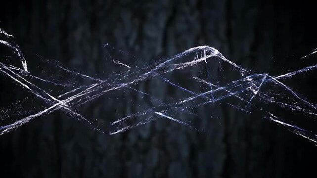 Abstract Intersecting Energy Lines Creating Dynamic Particle Flow on a Dark Background Glowing Blue and White Streaks for Futuristic Technology and Science Visual