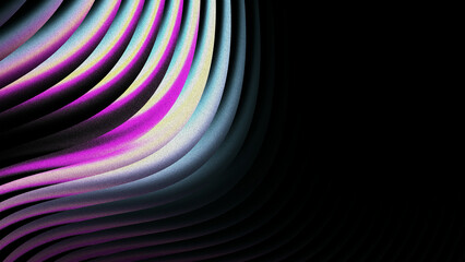 Abstract blue pink yellow color fractal prism glass texture on black background. Trendy ribbed texture for futuristic technology backgrounds, poster, banners, presentations.	
Subm