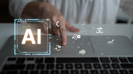 Concept of an enterprise Artificial Intelligence platform. The system integrates with various...