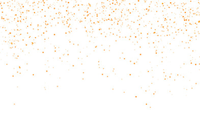 Gold confetti fall, Star shaped, transparent background 