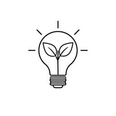 light bulb with green leaf, light bulb with leaf, eco light bulb, 