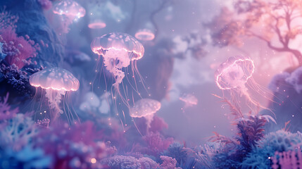 jellyfish in aquarium