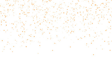 Gold confetti fall, Star shaped, transparent background 