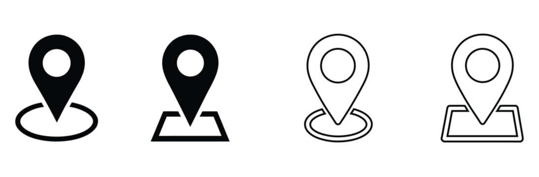 Find your location with modern map pin icons navigation,Set Of Address place icon symbol. Location icon collection. Vector Illustration.