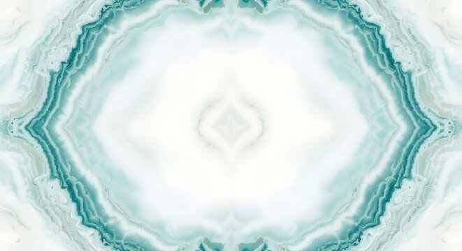 Green agate stone with a pattern focus in the center