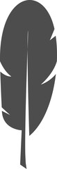 Feather Silhouette Vector Element