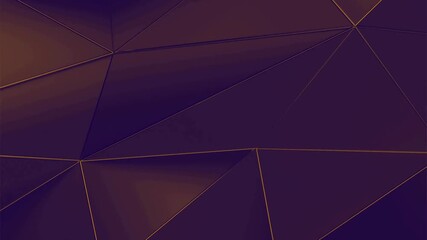 A dark, angular 3D geometric background, resembling a diamond or crystal surface defined by thin, golden lines. It conveys a mysterious, modern, and luxurious ambiance suitable for high-end design. - Powered by Adobe