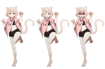 白猫モンスターの女の子
