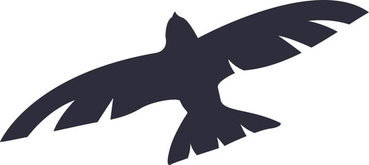 Flying Bird Silhouette Element