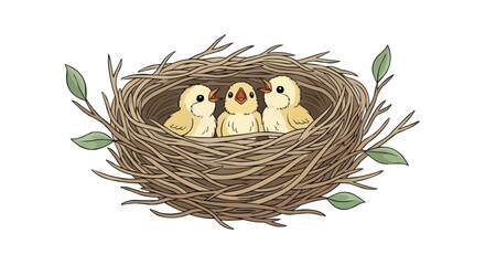 chick in nest