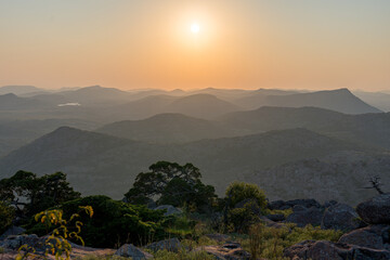 Sunset Over the Wichita Mountains in Lawton, OK