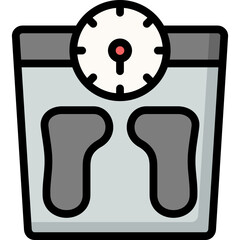 scale icon illustration design with filled outline