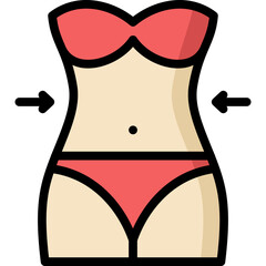 slim icon illustration design with filled outline