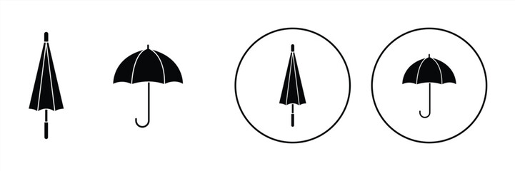 Umbrella icon set. Umbrella signs and symbols, vector illustration