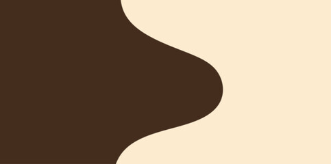 Flowing Side Curve Contrast Vector Illustration Background.  Abstract vector illustration background where a prominent, smooth, S-like curve divides the image vertically, emphasizing the contrast.